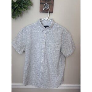 Rails Mens Size Medium Fairfax Wildflower Bunch Gray Button Front Shirt Cotton
